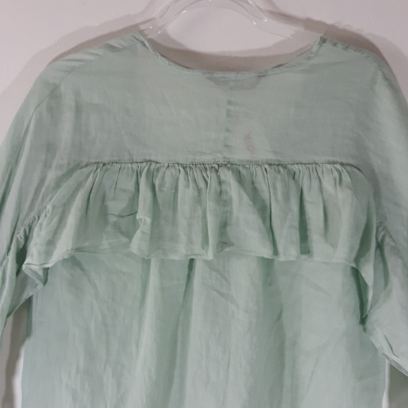 ZARA basic collection long sleeves ruffled top XS - Picture 5 of 10